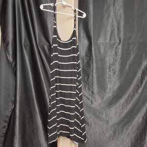 Charlotte Russe Black and White Striped Tank Mini Dress